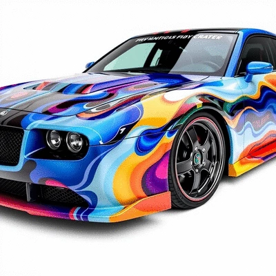 Custom car paint job showcasing unique style